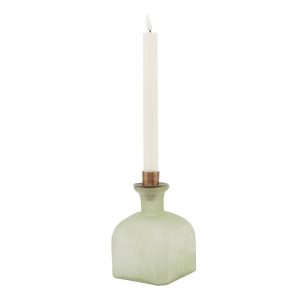 Smoked Sage And Aged Brass Candle Holder Vase 4