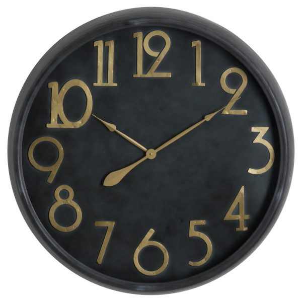 Soho Brass And Black Large Clock 4
