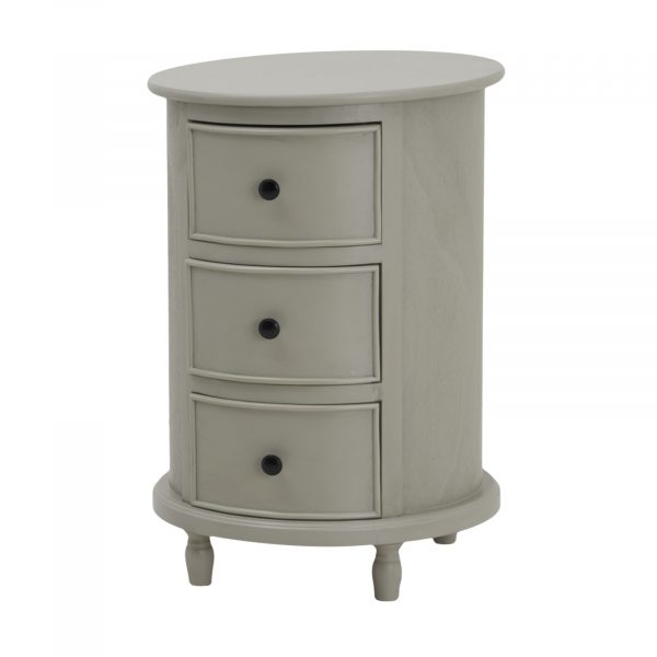 The Camden Collection 3 Drawer Round Side Table 2