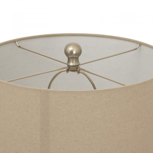 Twill Weave Ceramic Table Lamp With Linen Shade 2