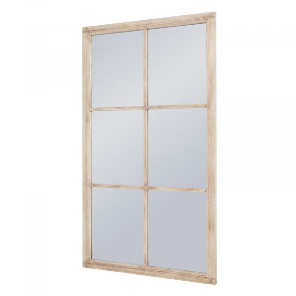 Washed Wood Large Window Mirror 3