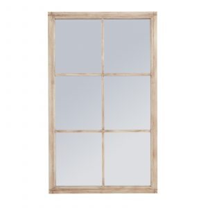 Washed Wood Large Window Mirror 4