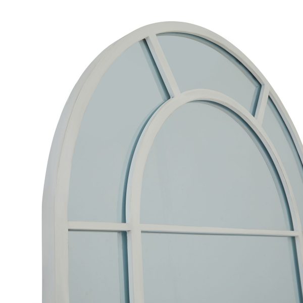 White Large Arched Window Mirror 3