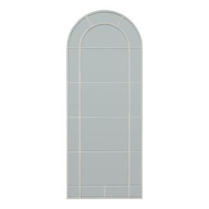 White Large Arched Window Mirror 4