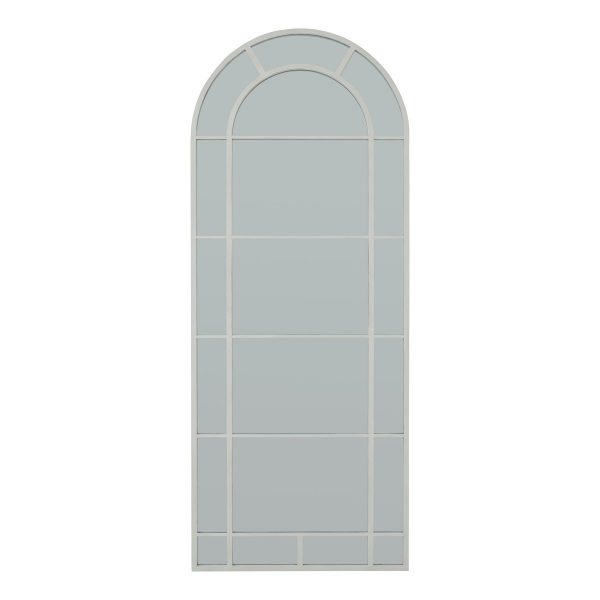 White Large Arched Window Mirror 4