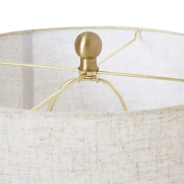 White Wash Bulbous Wicker Table Lamp With Linen Shade 3
